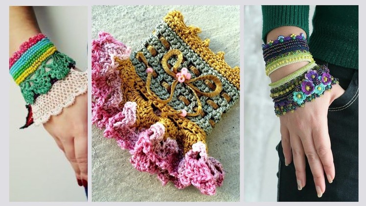 Super Stylish #crochet #bracelet.Beaded bracelets for girls.Latest #crochetbracelet