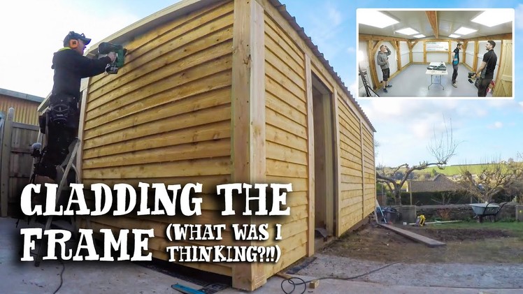 TIMBER FRAMED WORKSHOP Part 2 | Composite Panels, Cladding, Epoxy Floor and Awesome Lighting!