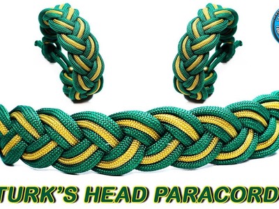 Turk's Head Paracord Bracelet Without a Buckle in 2 Colors with Diamond Stop Knot