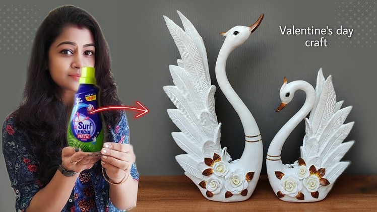 Unique Craft Swan Showpiece Making At Home.Gift item showpiece.plastic bottle craft.diy home decor