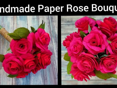 Valentines day gift ideas | Paper rose making | valentines day craft ideas | crepe paper flower