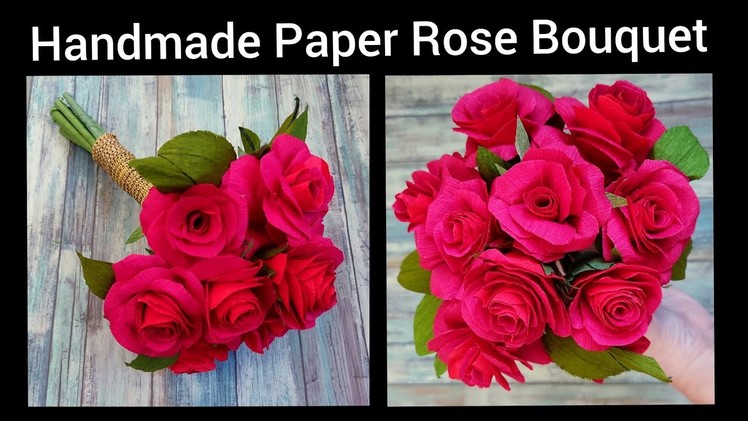 Valentines day gift ideas | Paper rose making | valentines day craft ideas | crepe paper flower