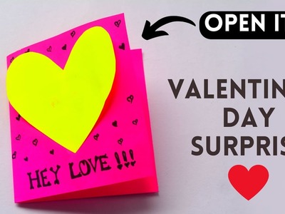 Valentines Day Surprise Greeting Card | Pop Up Card | Paper Craft | #shorts #ytshorts #valentinesday