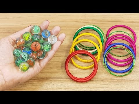 WOW!!2 SUPERB WALL HANGING DECOR IDEAS OLD BANGLES AND MARBALL STOON | BEST OUT OF WASTE