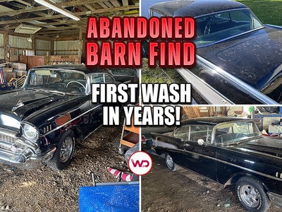 ABANDONED BARN FIND First Wash In Years Chevy Bel Air! Satisfying Car Detailing Restoration