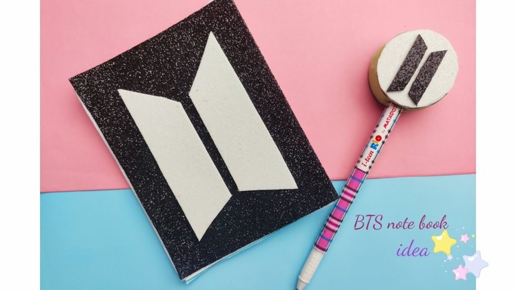 Beautiful BTS Note Book Marking Idea ????.easy note book idea #youtube #myshaelma #shorts #diy #craft