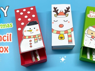 Cách làm Hộp Bút chủ đề Giáng Sinh |????????⛄| DIY Pencil Box Christmas | Liam Channel