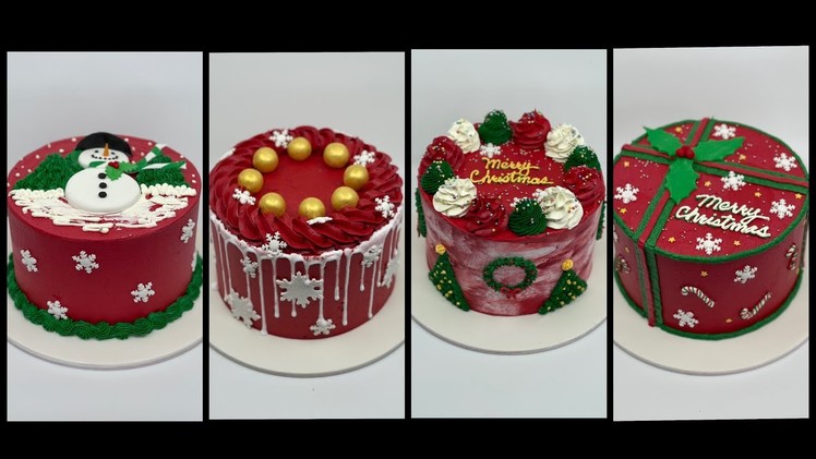 Christmas Cake Design Ideas | Christmas Buttercream Cake