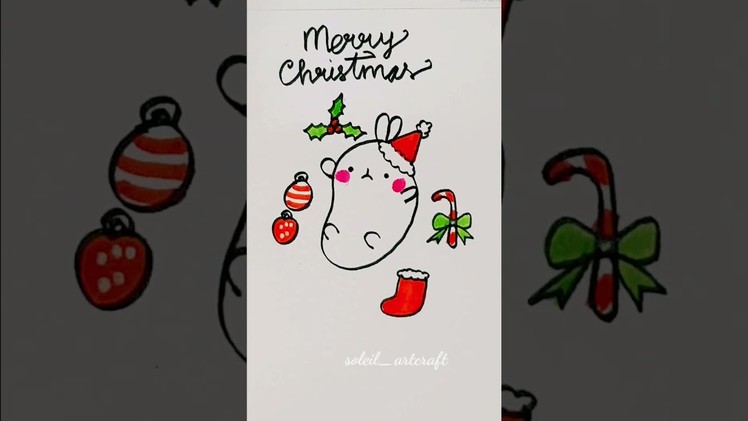 CHRISTMAS CARTOON DRAWING.HOW TO DRAW CHRISTMAS CARTOON.SHORTS.FYP.CHRISTMAS KAWAII DRAWING.CARTOON