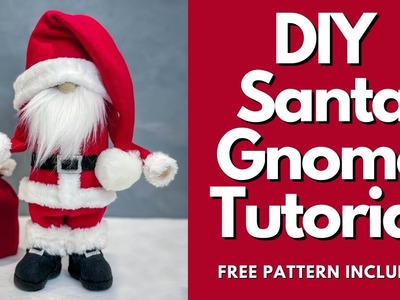 DIY Santa Gnome Tutorial.No sew gnome.Christmas Gnome.Standing Santa