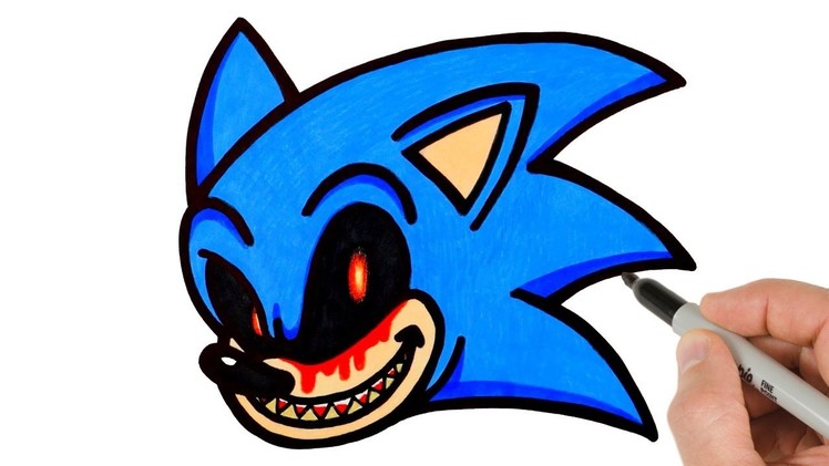 How to Draw Sonic Exe | Friday Night Funkin' (FNF)