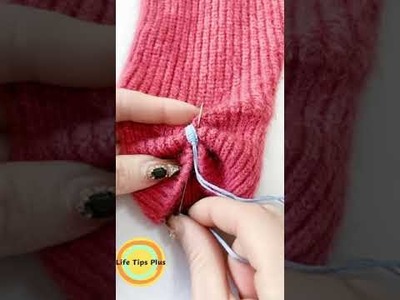 How to shorten the sleeves of clothes？Amazing Embroidery Stitches For Beginners. #shorts