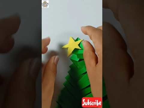 PAPER CHRISTMAS TREE||56#Shorts#ytshorts#viral#shortsvidio#diy#paperCraft#christmastree