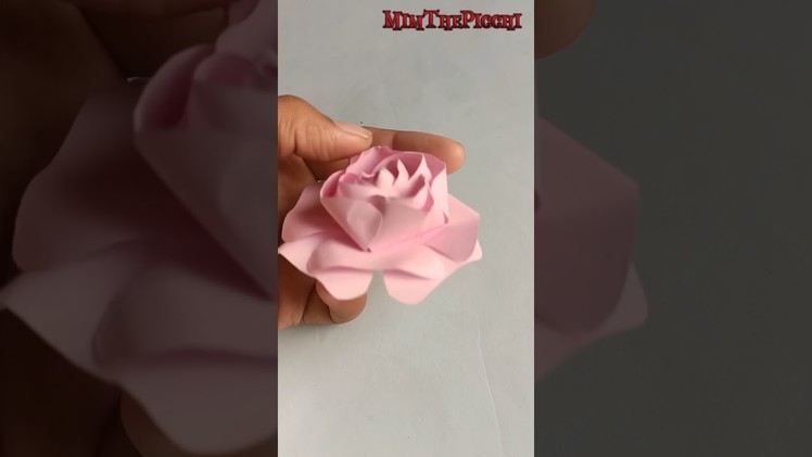Paper rose. Paper rose idea. Easy paper flower. Paper flower ideas. Diy back to school