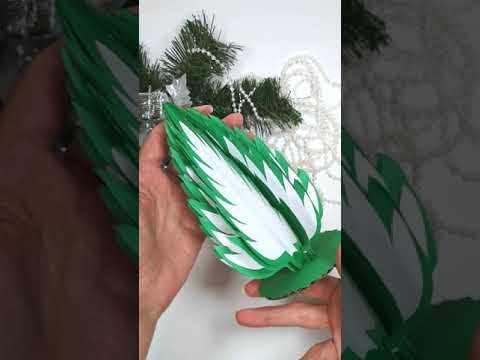 #shorts  How to make a paper Christmas tree  Christmas décor. 62