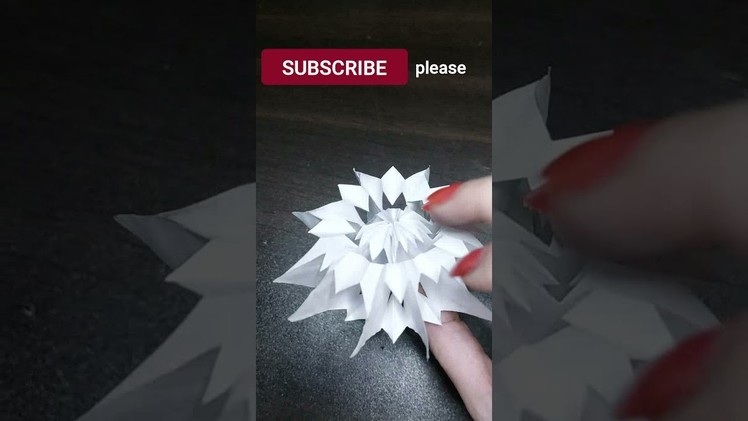 Watch on my channel how to make 3D paper snowflake #Shorts