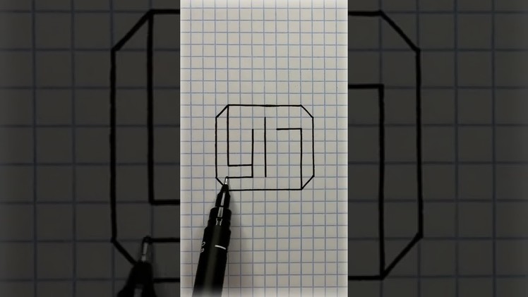 3d Illusion | Drawing On Graph Paper
