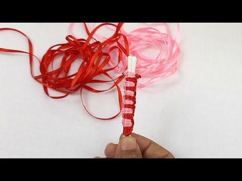 Amazing Ribbon Flower Work - Hand Embroidery Trick - DIY Easy Flower Making#Shorts