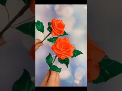 Beautiful ribbon Rose making easy idea