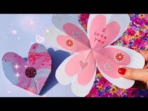 Carte en forme de cœur ????Easy DIY paper heart card ????facile et rapide