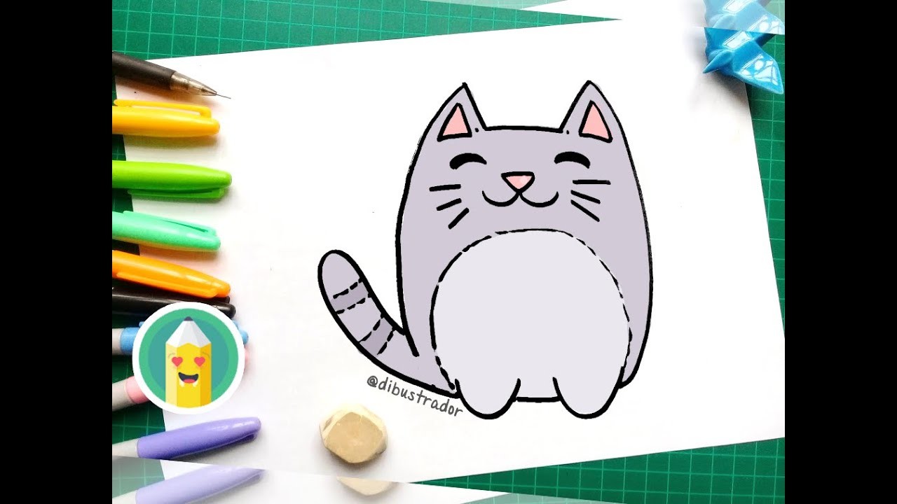 Como Dibujar Un Gato Kawaii Facil, How To Draw A Kawaii Cat Easy