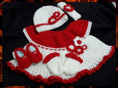 Crochet Baby Dress Set (Theme : Little Spicy)