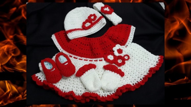 Crochet Baby Dress Set (Theme : Little Spicy)