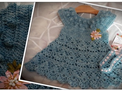 Crochet Baby Frock Easy Pattern (part 2)