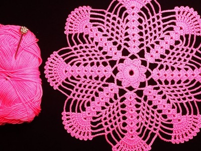Crochet Design ( Thalposh. Table Cloth. Placemat. Doily ) in Hindi & Urdu - Woolen Craft #109