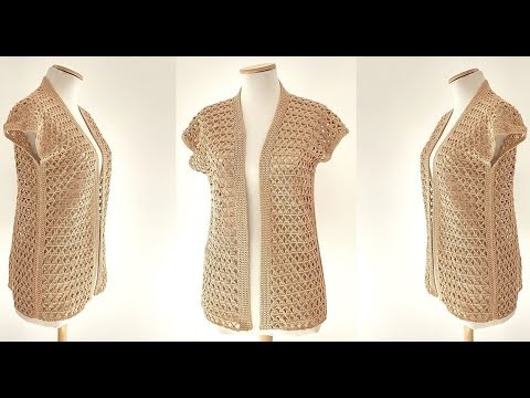 Crochet Easy Top Vest Pattern. How to crochet easy sweater