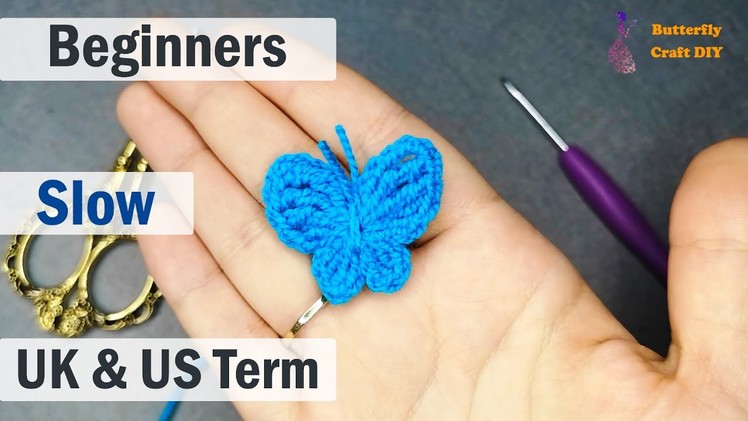 Crochet ???? How to do a Butterfly Easy Tutorial for Absolute Beginners ????Crochet Small Butterflies ????