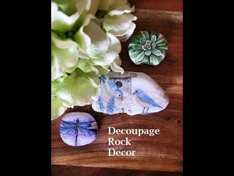 Decoupage Rock Decor