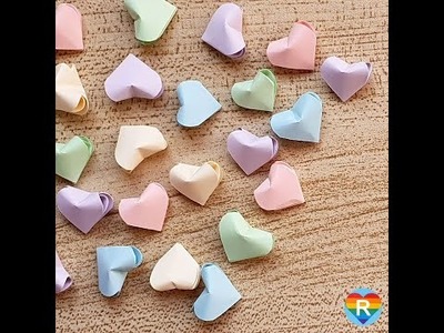 DIY Easy Origami 3D Heart | Valentine's Day Craft | Rainbowww DIY