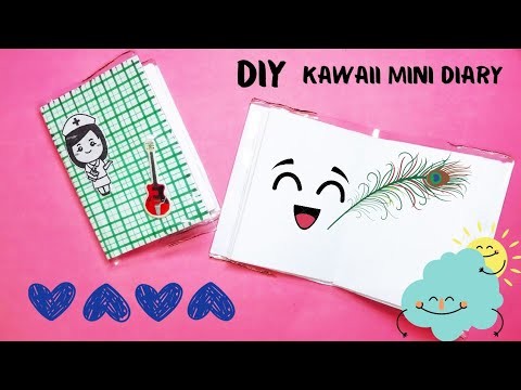 DIY Kawaii Mini Diary | How to make Mini Diary | Homemade cute and Mini Diary