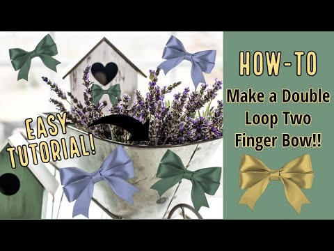 ????EASY!! HOW TO MAKE A DOUBLE LOOP TWO FINGER BOW!!~Bow Tutorial~DIYS at the Schwowin's nest