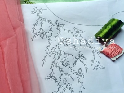 Hand embroidery neck design for kurti|neck embroidery designs