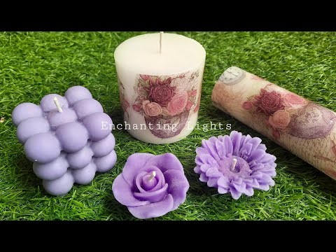 Handmade Candle Set | Decoupage Candle | Bubble Candle | Floating Candle #shorts