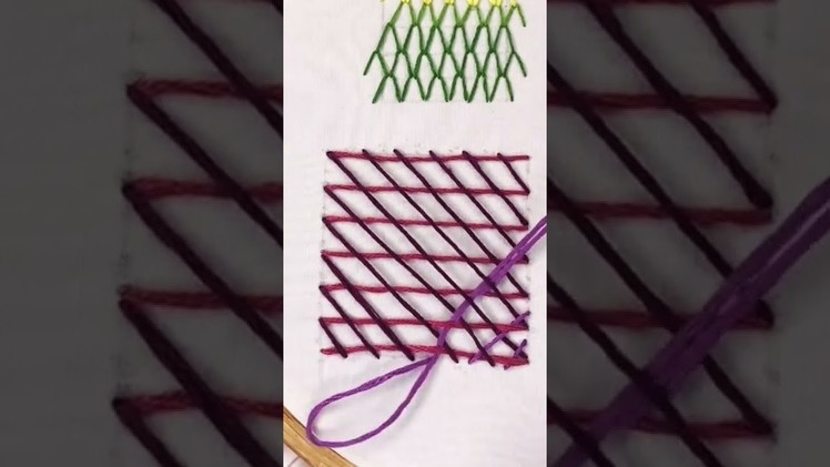 Honeycomb Filling Stitch Tutorial || Hand Embroidery Filling Stitch Tutorial || kaarigari || #shorts