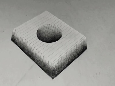 How to 3D Drawing | 3D trick art on paper | Hole Illusion Step by Step.