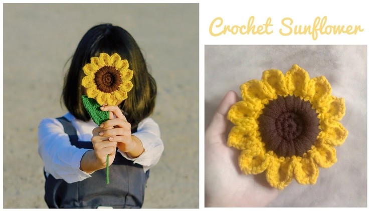 How to crochet a sunflower (Part 1) | Puff Sunflower
