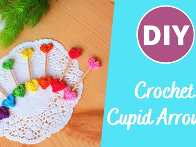 How to crochet Cupid arrows for decoration on valentines day or use as a charm or keychain