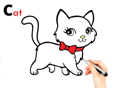 How to draw Cat???? | Cat Art for Kids | Cat Drawing for Kids | Cat Art | Step by Step | Art Gallery