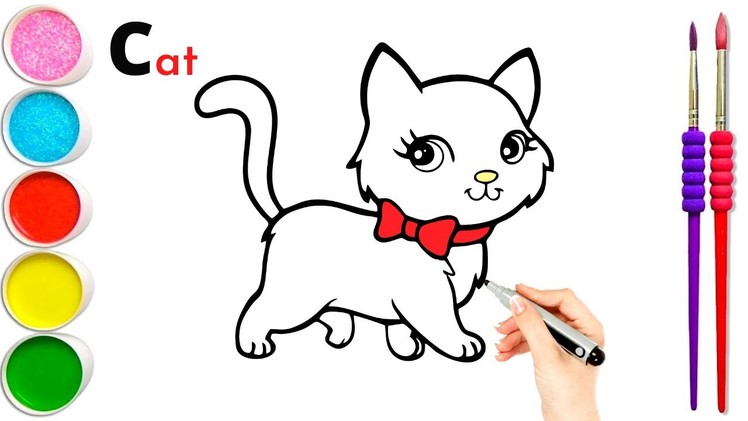 How to draw Cat???? | Cat Art for Kids | Cat Drawing for Kids | Cat Art | Step by Step | Art Gallery