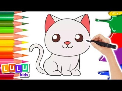 ???? How To Draw Cat | LuLu Draw ???? SUPER Easy Drawing For Kids ✍️