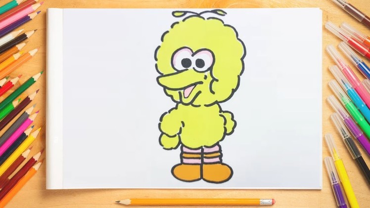 How to draw Sesame Street for kids step by step |Cómo dibujar Plaza Sésamo para niños paso a paso