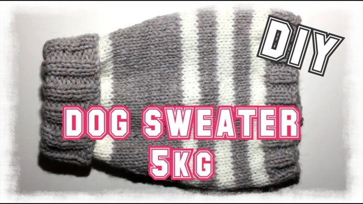 How To Knit A Dog Sweater Tutorial (5 kg)