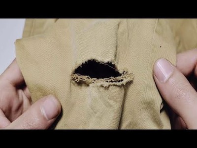 Invisibly fix a hole in your pants. Keep your pants