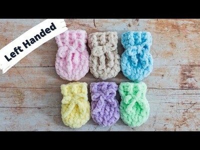 LEFT HAND Crochet Baby Mittens (Free Pattern & Tutorial)