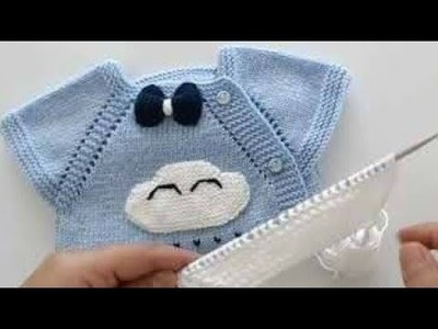 Most beautiful hand knitting baby cardigan sweater design.hand knitting kid's sweater design