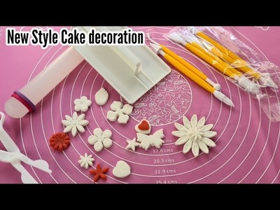 New Style cake decoration. Easy Trick For fondant cake decoration. How use fondant tools 4 beginner